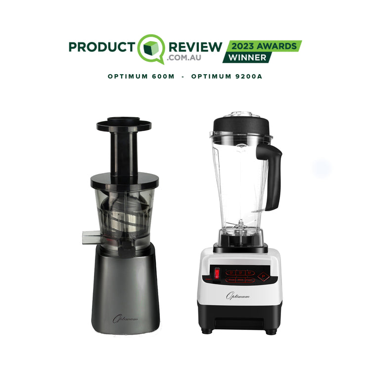 Optimum 9200A Power Blender + 600M Cold Press Juicer Bundle