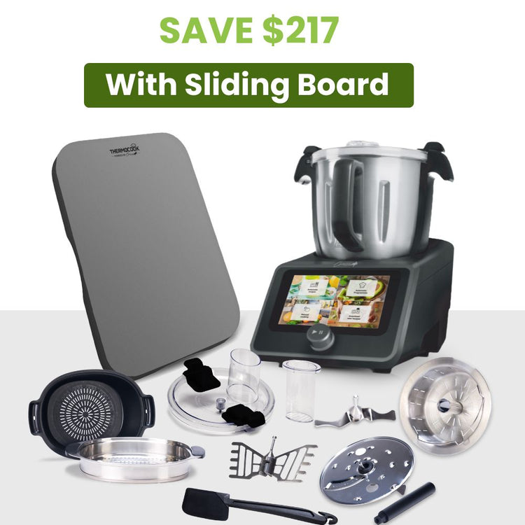 optimum thermocook pro m 3.0, best thermo cooker, thermomix competitor, magimix competition, all-in-one, multi cooker, with sliding board