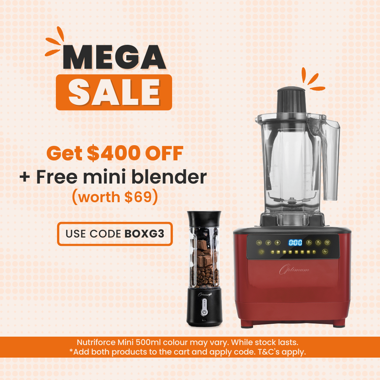 optimum g2.3 platinum series induction high-speed best blender black smoothie maker, powerful 1500 watts, red