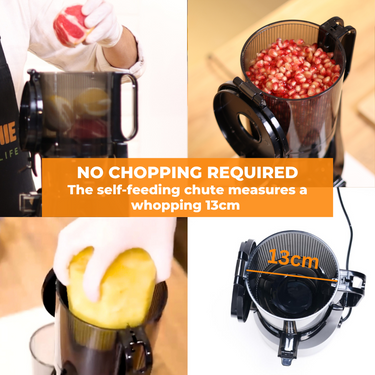 optimum 600xxl best cold press slow juicer award winner Australia no chopping big chute