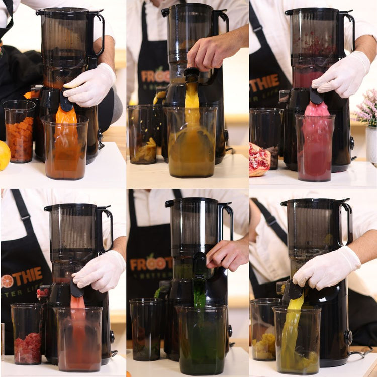 optimum 600xxl best cold press slow juicer award winner Australia juice flowing