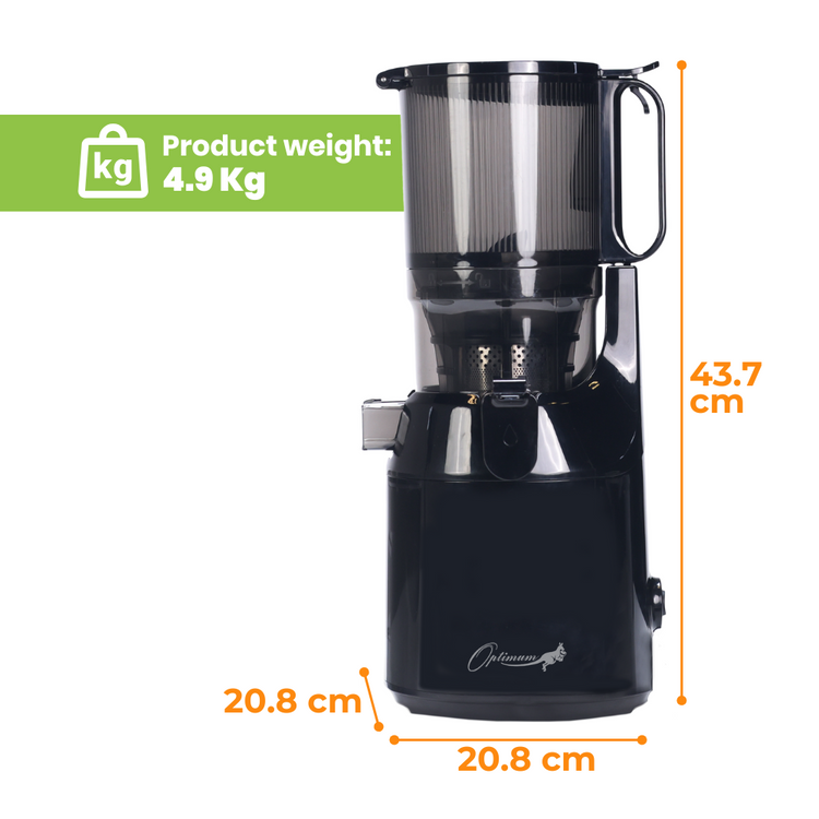 optimum 600xxl cold press juicer dimensions size weight