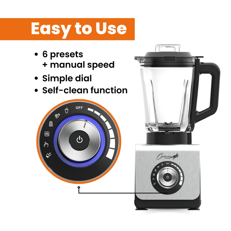 optimum 9400 essential best food blender smoothie maker award winner powerful 1500W with dial