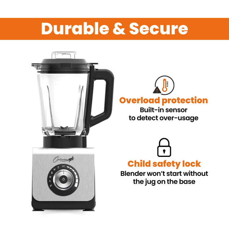 optimum 9400 essential best food blender smoothie maker award winner safety features