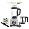 Thumbnail for optimum 9400 essential food blender smoothie drink maker with glass jug silver garlic peeler bpa free plastic jug stainless steel jug