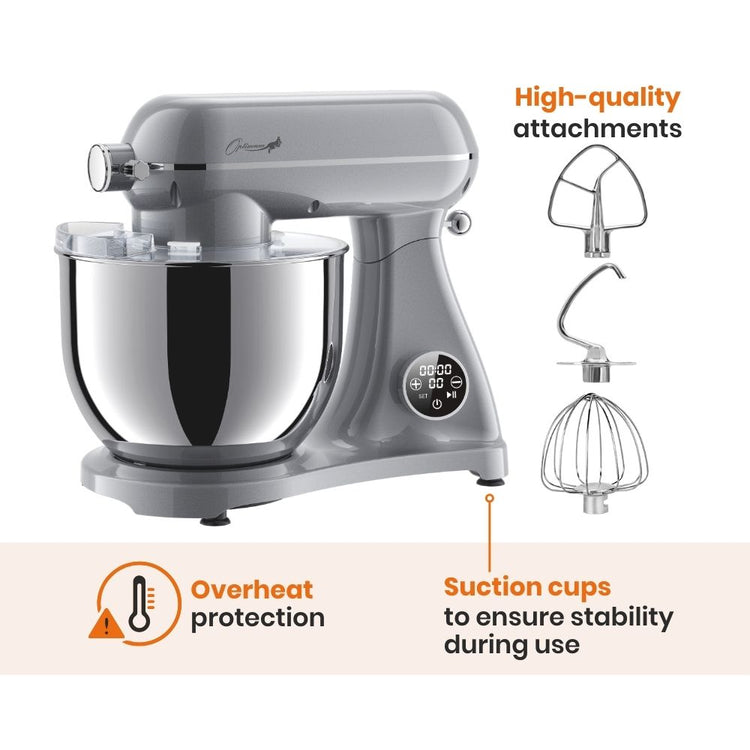optimum bon appetit stand mixer kitchenaid competitor powerful big capacity multiple attachments