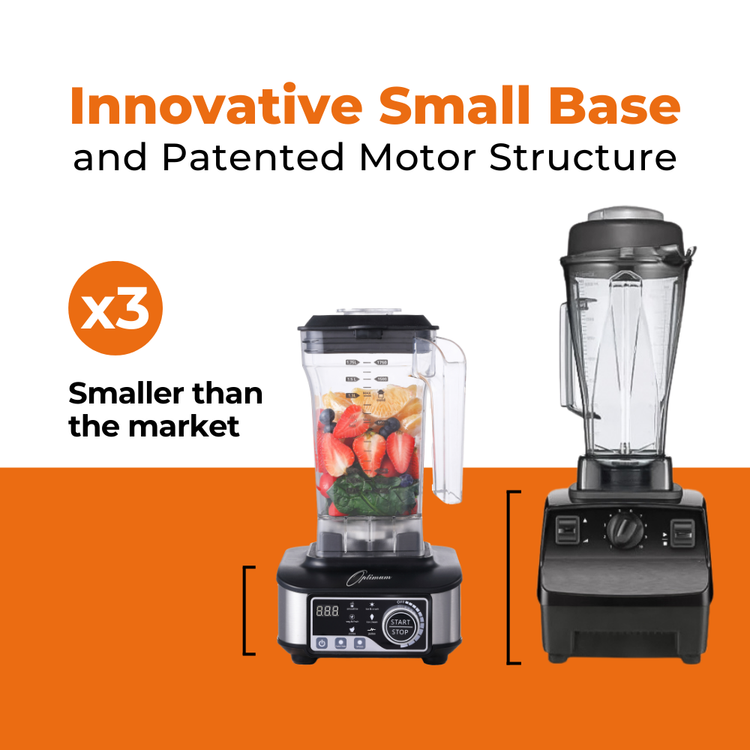 optimum g2.6 slim best smoothie maker australia, thin base, powerful motor