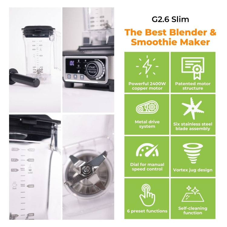 optimum g2.6 best blender for smoothies, smoothie maker - productreview award winner powerful