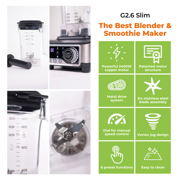 Optimum G2.6 Slim – High-Speed Blender & Smoothie Maker