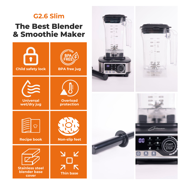 optimum g2.6 best blender for smoothies, smoothie maker - productreview award winner powerful