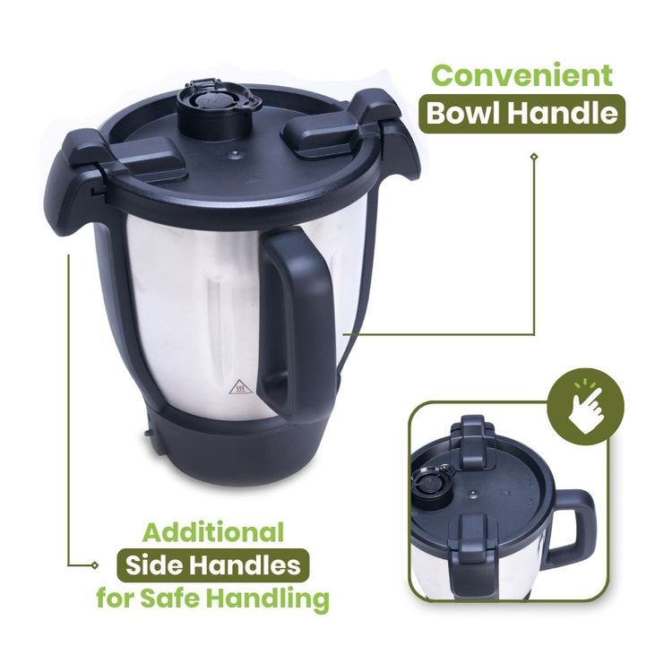 optimum thermocook pro m 3.0, best thermo cooker, thermomix competitor, magimix competition, all-in-one, multi cooker bowl handle