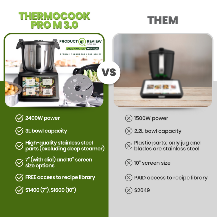 thermocook pro m 3.0 best thermocooker multicooker australia thermomix competitor reviews