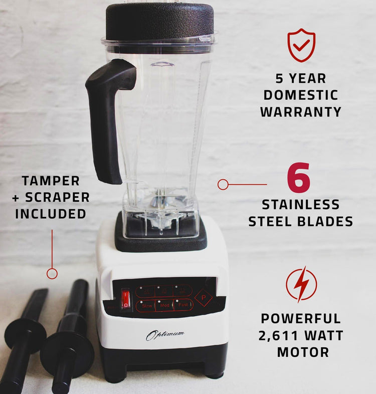 Optimum 9200A Power Blender + 600M Cold Press Juicer Bundle