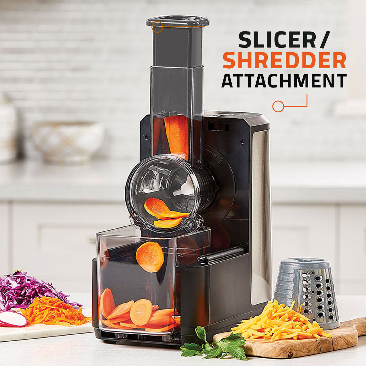 The Optimum Mamma Mia - Pasta Maker, Juicer, Slicer & Shredder All In 1 Appliance!