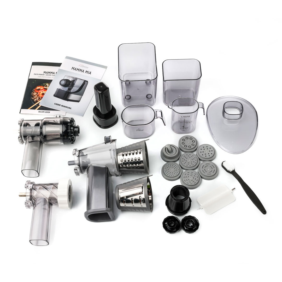 The Optimum Mamma Mia - Pasta Maker, Juicer, Slicer & Shredder All In 1 Appliance!