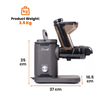 Thumbnail for h3000 essential horizontal juicer dimensions, big chute 70mm