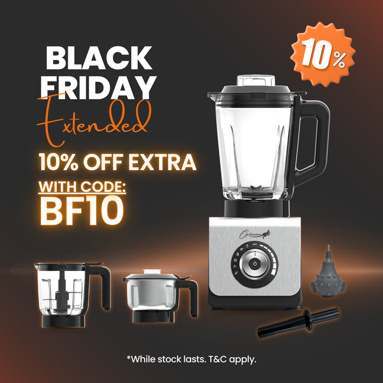 optimum 9400 essential food blender smoothie drink maker with glass jug black  garlic peeler bpa free plastic jug stainless steel jug special black friday discount