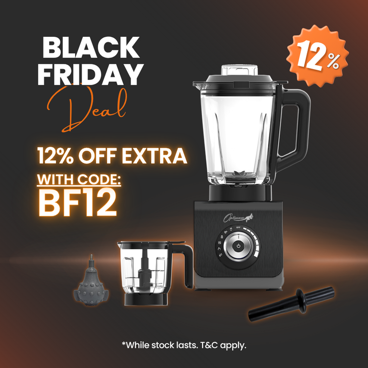 optimum 9400 essential food blender smoothie drink maker with glass jug black  garlic peeler bpa free plastic jug stainless steel jug special black friday discount