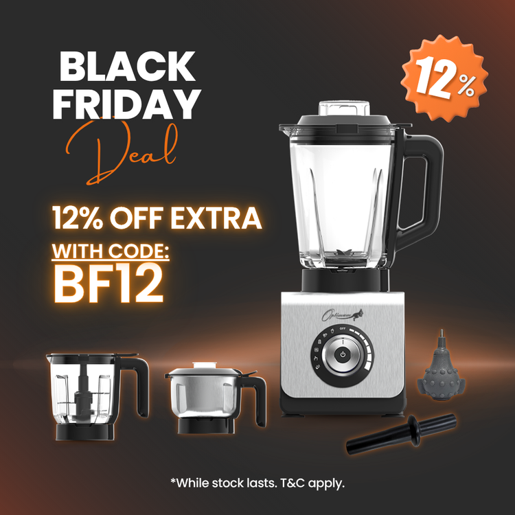 optimum 9400 essential food blender smoothie drink maker with glass jug plastic food processor jug garlic peeler stainless steel grinder jar silver special black friday discount