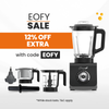 Thumbnail for optimum 9400 essential food blender smoothie drink maker with glass jug black  garlic peeler bpa free plastic jug stainless steel jug