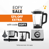 Thumbnail for optimum 9400 essential food blender smoothie drink maker with glass jug plastic food processor jug garlic peeler stainless steel grinder jar silver