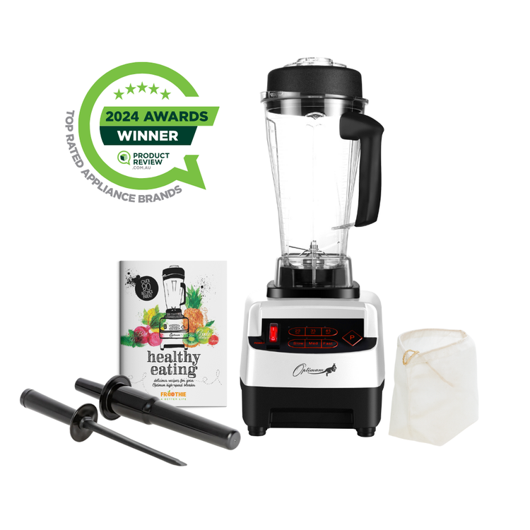 froothie best high speed blender optimum 9200A award winner powerful 2611 watts, white