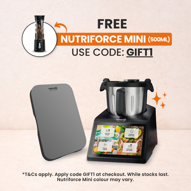 thermocook pro m 3.0 10' with sliding board and free nutriforce mini 500ml gift best thermo cooker