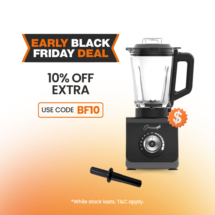 optimum 9400 essential food blender smoothie drink maker with glass jug black  special black friday discount