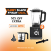 Thumbnail for optimum 9400 essential food blender smoothie drink maker with glass jug black  garlic peeler bpa free plastic jug stainless steel jug special black friday discount