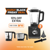 Thumbnail for optimum 9400 essential food blender smoothie drink maker with glass jug black  garlic peeler bpa free plastic jug stainless steel jug special black friday discount