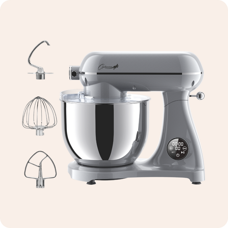 optimum bon appetit stand mixer kitchenaid competitor powerful big capacity multiple attachments