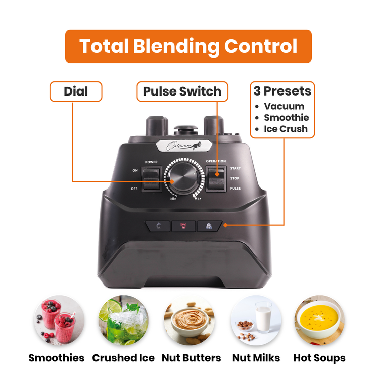 Optimum 9400 Vacuum Blender – Next Level Smoothies Made Easy with Vacuum Technology