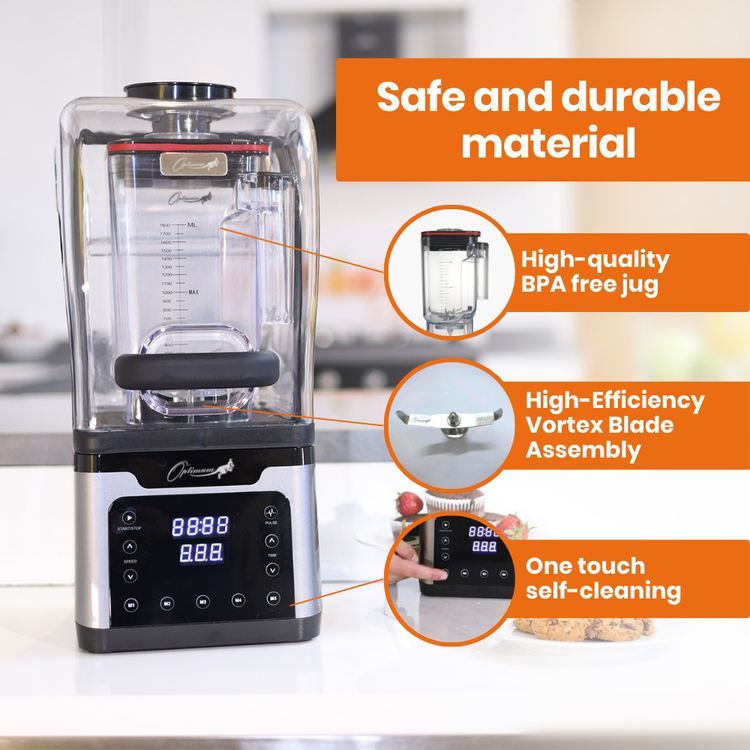 best commercial blender optimum 9400x test winner with accessories no sound cover ice blender 2600W powerful