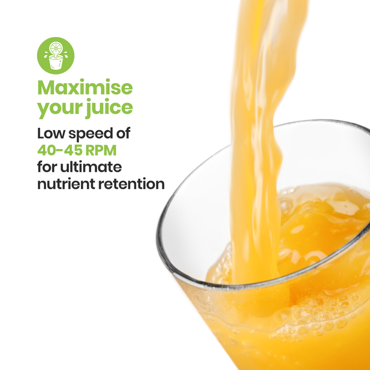 optimum 600xxl best cold press slow juicer award winner Australia  more juice low rpm