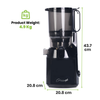 Thumbnail for optimum 600xxl cold press juicer dimensions size weight