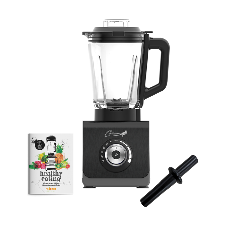 optimum 9400 essential food blender smoothie drink maker with glass jug black 