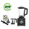 Thumbnail for optimum 9400 essential food blender smoothie drink maker with glass jug black  garlic peeler bpa free plastic jug stainless steel jug