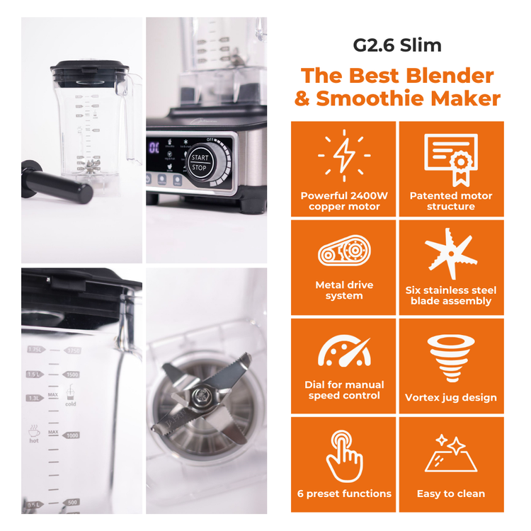 optimum g2.6 best blender for smoothies, smoothie maker - productreview award winner