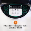 Thumbnail for Control panel of the Magicook Pro with digital display and buttons, featuring text 'Infuse & Decarboxylate Herbs with One-Click!'.