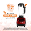 Thumbnail for froothie best high speed blender optimum 9200A award winner powerful 2611 watts, red, valentine's day sale 